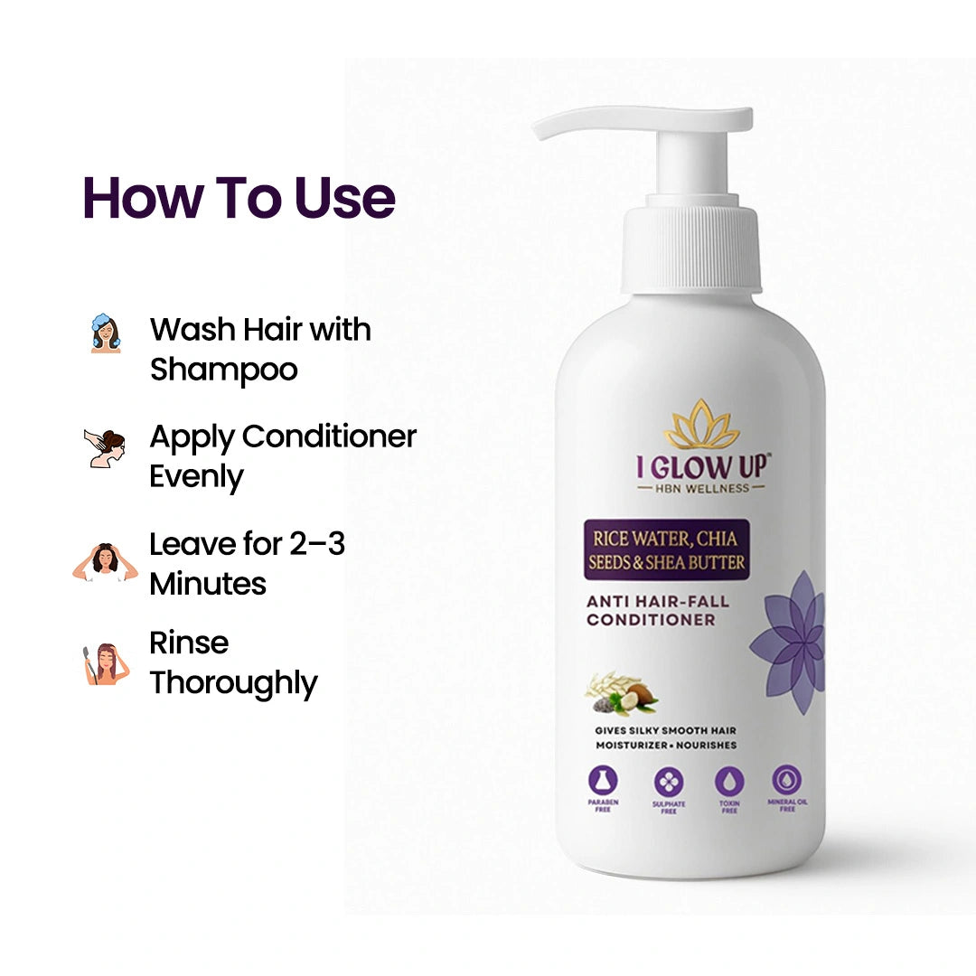 I GLOW UP Anti Hair Fall Conditioner | Best Conditioner for Dry, Frizzy Hair