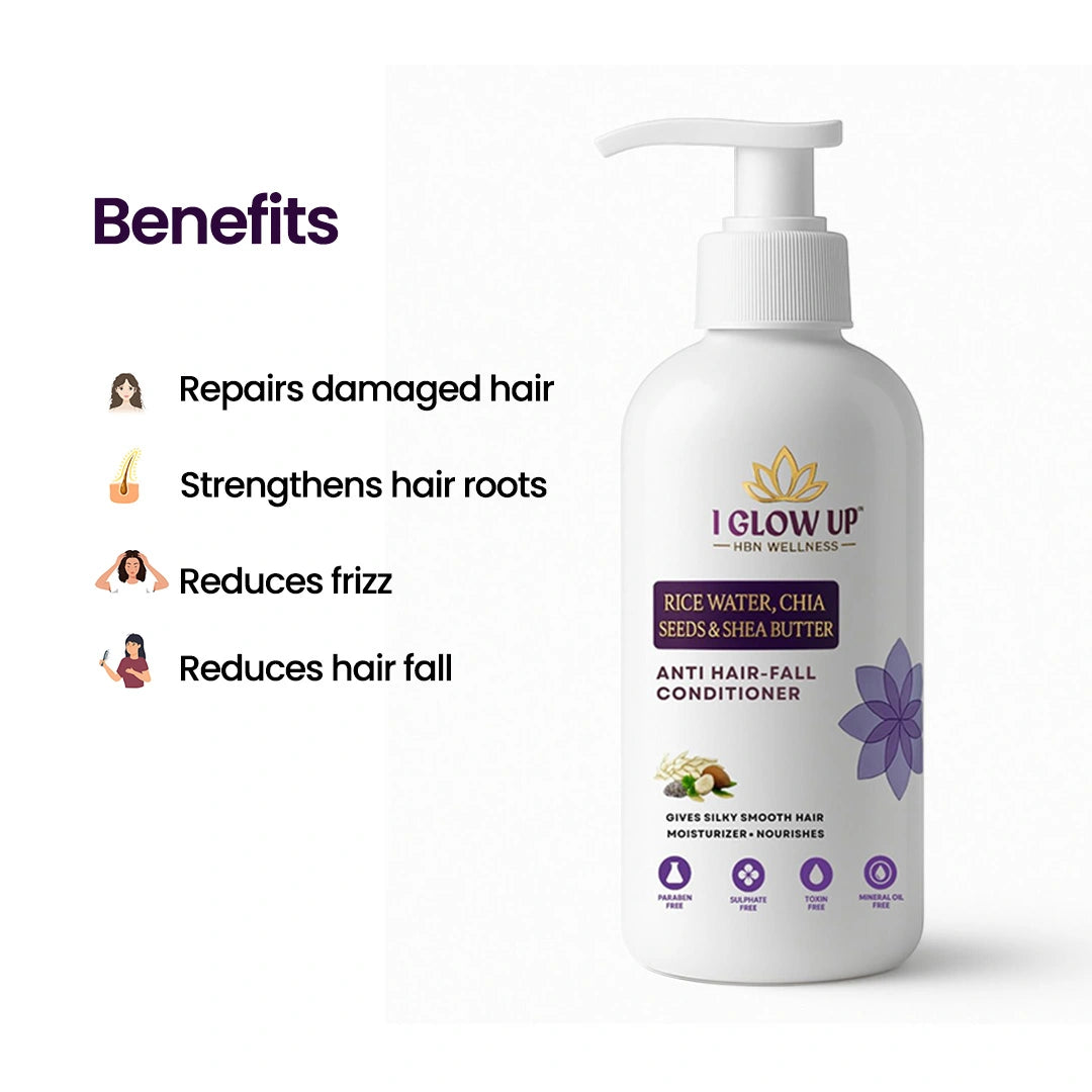 I GLOW UP Anti Hair Fall Conditioner | Best Conditioner for Dry, Frizzy Hair